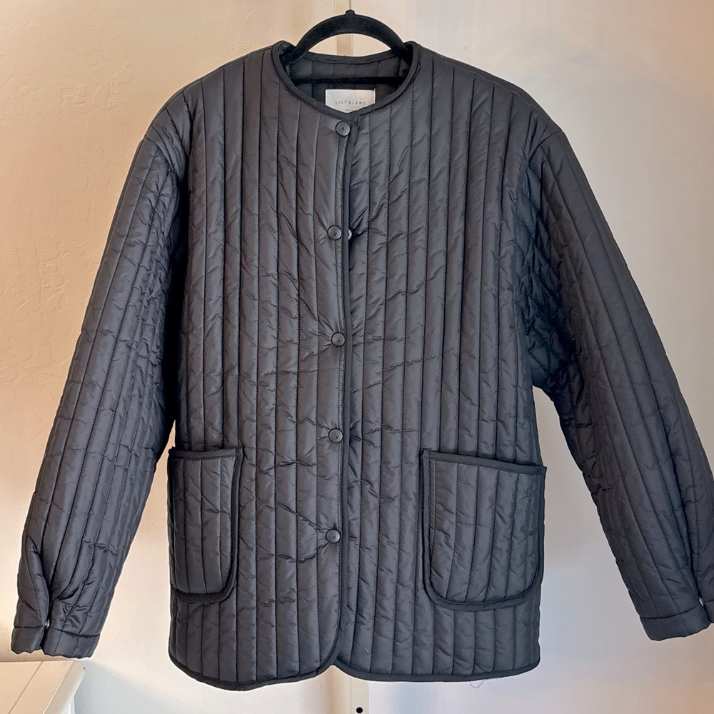 Quilted Puffer Jacket - Black